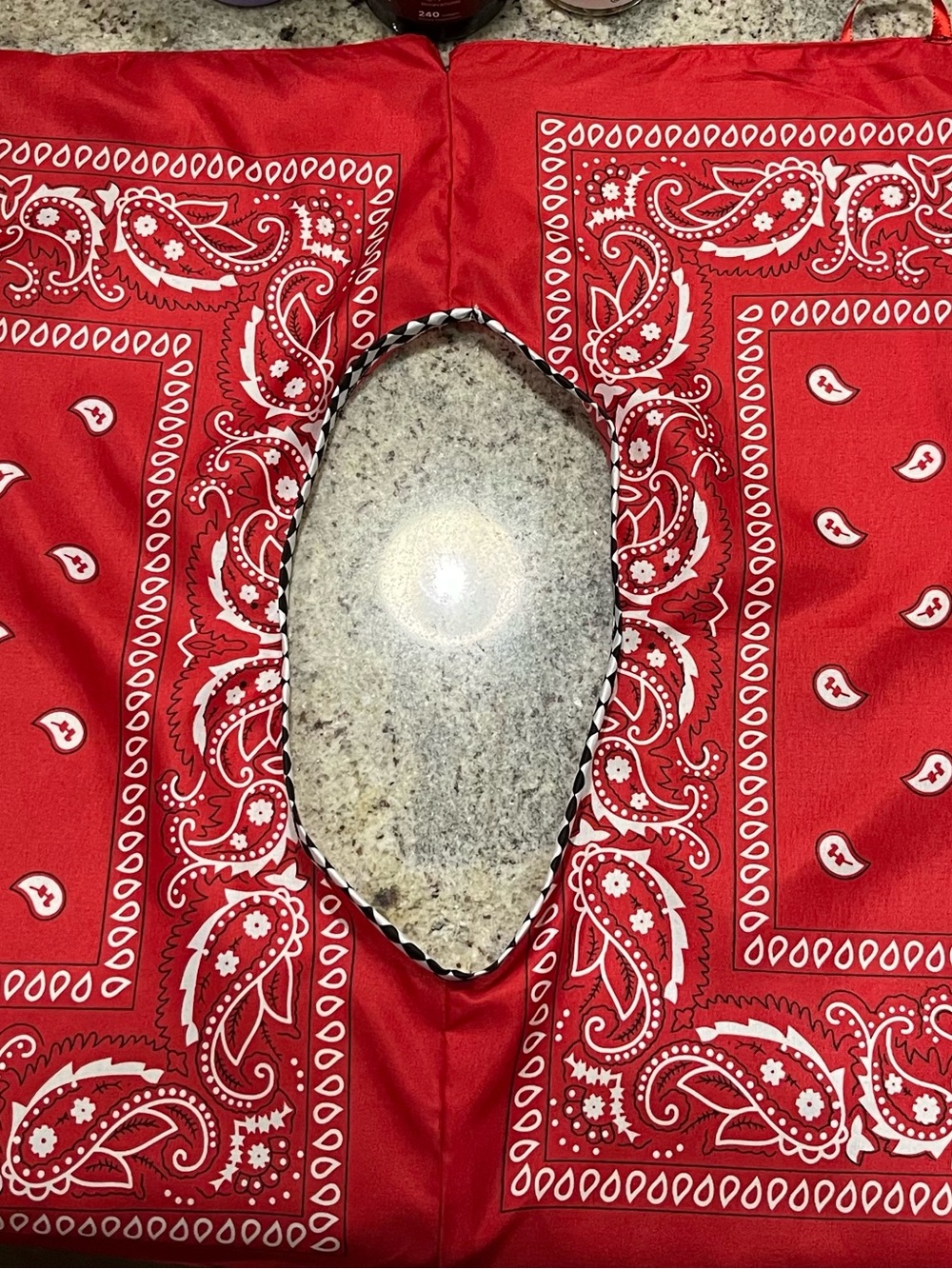 Red Bandana Print top with side ties for more comfort. Handmade with love. New